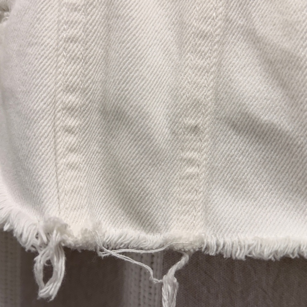 White Cropped Denim Jacket - Women - Picture 8 of 8